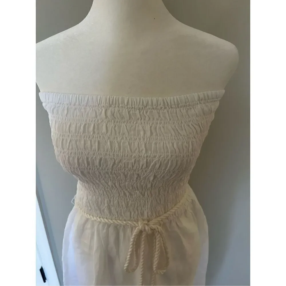 NWT J. Crew Strapless Linen Dress Size M